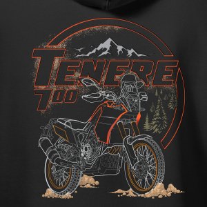 Bluza z kapturem motocyklowa z motocyklem na motor Yamaha Tenere 700 męska czarna XL 4