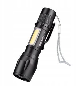 LATARKA LED ZOOM AKU 5W XPE+ COB+ ETUI 3