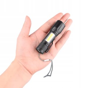 LATARKA LED ZOOM AKU 5W XPE+ COB+ ETUI 5