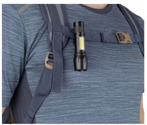 LATARKA LED ZOOM AKU 5W XPE+ COB+ ETUI 8