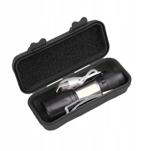 LATARKA LED ZOOM AKU 5W XPE+ COB+ ETUI 9