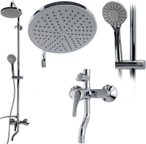 Deszczownica z baterią prysznicowo wannową trzyfunkcyjną 11