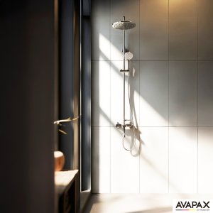 Deszczownica z baterią prysznicowo wannową trzyfunkcyjną 3