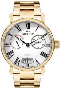 Szwajcarski zegarek męski Bisset szafirowe szkło ZESTAW 9
