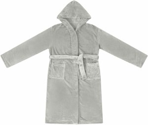vidaXL Szlafrok z kapturem Szary xxxl Flanela 2