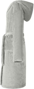 vidaXL Szlafrok z kapturem Szary xxxl Flanela 3