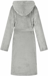 vidaXL Szlafrok z kapturem Szary xxxl Flanela 4