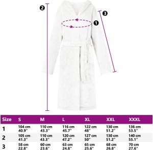 vidaXL Szlafrok z kapturem Biały z flaneli 8