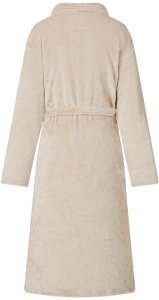 vidaXL Szlafrok bez kaptura Beżowy s Flanela 4