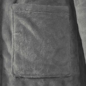 vidaXL Szlafrok z kapturem Ciemnoszary fleece 6