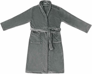 vidaXL Szlafrok bez kaptura Ciemnoszary xxxl Flanela 2