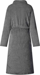 vidaXL Szlafrok bez kaptura Ciemnoszary xxxl Flanela 4