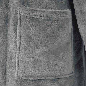 vidaXL Szlafrok bez kaptura Ciemnoszary xxxl Flanela 5