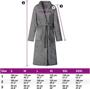 vidaXL Szlafrok bez kaptura Ciemnoszary xxxl Flanela 8