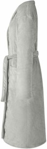 vidaXL Szlafrok bez kaptura szary xl flanela 3