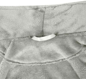 vidaXL Szlafrok bez kaptura szary xl flanela 6