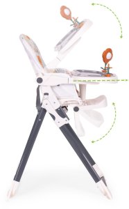ModernHome Fotelik krzesełko do karmienia dzieci składane + zabawki ECOTOYS EDUKAMP 5