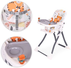 ModernHome Fotelik krzesełko do karmienia dzieci składane + zabawki ECOTOYS EDUKAMP 6