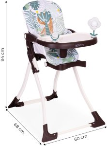 Ecotoys Fotelik krzesełko do karmienia dzieci składane + zabawki ECOTOYS EDUKAMP 10