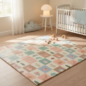 iPLAY Mata piankowa dla dzieci 200x150 cm dwustronna składana + torba IPLAY EDUKAMP 3