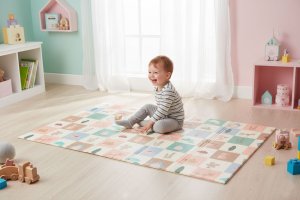 iPLAY Mata piankowa dla dzieci 200x150 cm dwustronna składana + torba IPLAY EDUKAMP 4