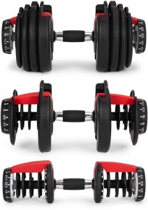 Hantel regulowany żeliwny z podstawką obciążenie 2,5-24 kg ModernHome EDUKAMP 7