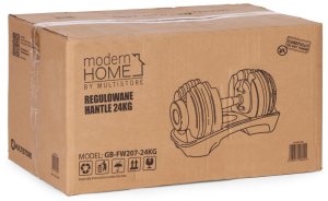 Hantel regulowany żeliwny z podstawką obciążenie 2,5-24 kg ModernHome EDUKAMP 9