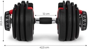 Hantel regulowany żeliwny z podstawką obciążenie 2,5-24 kg ModernHome EDUKAMP 10