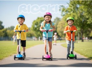Hulajnoga Ricokids Hulajnoga trójkołowa dla dzieci balansowa świecąca w ciemności Jelly - zielona 12