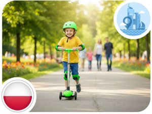 Hulajnoga Ricokids Hulajnoga trójkołowa dla dzieci balansowa świecąca w ciemności Jelly - zielona 15