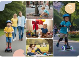 Hulajnoga Hurt-net Hulajnoga trójkołowa dla dzieci balansowa siedzisko Nukido Flippo - czarna 9