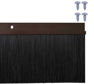 vidaXL Uszczelki z szczotką do drzwi na zatrzask 12 pcs Brązowy 100 cm 6