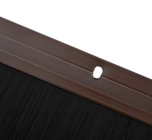 vidaXL Uszczelki z szczotką do drzwi na zatrzask 12 pcs Brązowy 100 cm 8