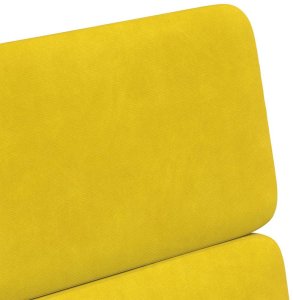 vidaXL Krzesła krzesła do jadalni na kółkach 2 pcs Żółty 58 x 65 x 98 cm Aksamit 8