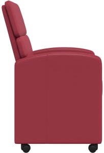 vidaXL Krzesła jadalne krzesła na kółkach 2 pcs czerwone wino 58 x 65 x 98 cm 5