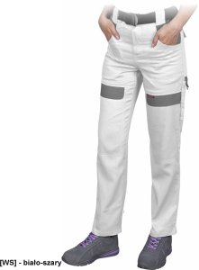 CORTON-L-T - Damskie spodnie ochronne do pasa CORTON, tkane 100% bawełna 260 g/m2 6 kieszeni elementy odlaskowe - jsv 34 3