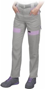 CORTON-L-T - Damskie spodnie ochronne do pasa CORTON, tkane 100% bawełna 260 g/m2 6 kieszeni elementy odlaskowe - jsv 34 4