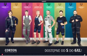 CORTON-L-T - Damskie spodnie ochronne do pasa CORTON, tkane 100% bawełna 260 g/m2 6 kieszeni elementy odlaskowe - jsv 34 5