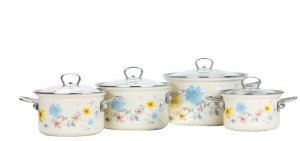 Komplet 4 garnków z pokrywkami Meadow Belis 172089 2