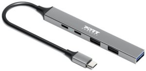 HUB USB Port Designs 900163 huby i koncentratory USB Type-C 5000 Mbit/s Srebrny 2