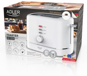 AD 3224 white Toster z rusztem do bułek | 7 poziomów opiekania | funkcja rozmrażania i podgrzewania 11