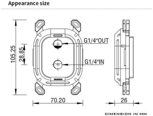 Barrow AMD CPU Water Block (Kepler Series) - srebrny 3