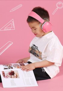 Nauszniki ochronne dla dzieci słuchawki wygłuszające wyciszające różowe 2