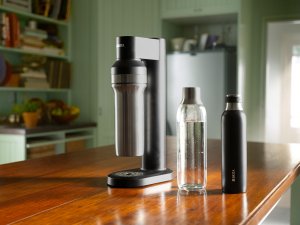 Saturator Brita sodaTRIO Czarny + Dodatkowa butla CO2 + Butelka izolowana 1l biała 14