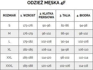 4f Spodnie termoaktywne męskie M234 denim 4FWAW25USEAM234 32S 2XL/3XL 7