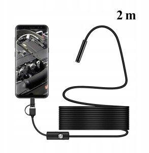 Kamera Endoskopowa Endoskop Inspekcyjna Giętka Led Usb 2m 5,5mm Wodoodporna 6