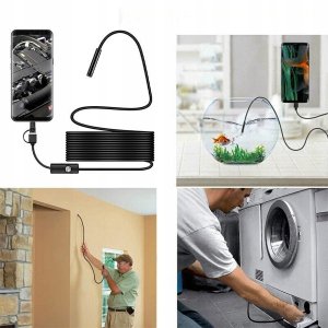 Kamera Endoskopowa Endoskop Inspekcyjna Giętka Led Usb 2m 5,5mm Wodoodporna 9