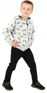 Ocieplane elastyczne Legginsy chłopięce Bawełniane Spodnie Czarne 140 2