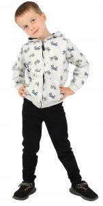 Ocieplane elastyczne Legginsy chłopięce Bawełniane Spodnie Czarne 140 3