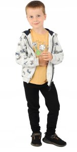 Ocieplane elastyczne Legginsy chłopięce Bawełniane Spodnie Czarne 140 4